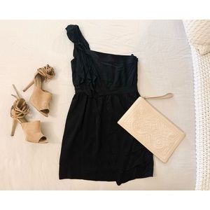 Black One Shoulder BCBG Generation Mini Dress